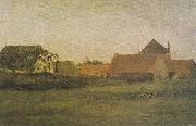 Vincent Van Gogh Farmhouses in Loosduinen at The Hague in the dawn Germany oil painting artist